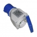 Adaptador Solera 904012 Com tampa CETAC Schuko Azul Cinzento 16 A