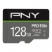 Mikro SD atminties kortelė su adapteriu PNY P-SDU128V31100PRO-GE Pro Elite C10 128 GB