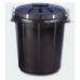 Caixote do lixo Denox 70 L Preto Plástico