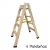 Opvouwbare ladder met 4 tredes Plabell Hout 114 x 31/48 cm