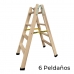 6-step folding ladder Plabell Wood 164 x 31/55 cm