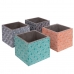 Set med planteringskärl Fiore Cement Fyrkantig 14 x 14 x 12 cm (4 antal)