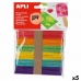 Materiaal voor handarbeid Apli Multicolour Hout 114 x 10 mm Ijsstokje (5 Stuks) (50 Stuks)