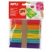 Materiaal voor handarbeid Apli Multicolour Hout 114 x 10 mm Ijsstokje (5 Stuks) (50 Stuks)