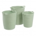 Set di Cesti Corda Verde Chiaro 48 x 48 x 42 cm (3 Pezzi)