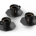 Conjunto de Chávenas de Café Bialetti 700000671 Preto Porcelana 75 ml