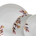 Louça Branco Multicolor Porcelana Folhas 1 cm 37 x 23 x 30 cm 18 Peças