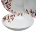 Louça Branco Multicolor Porcelana Folhas 1 cm 37 x 23 x 30 cm 18 Peças