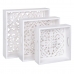 Vassoio per aperitivi 39 x 39 x 9 cm Bianco 3 Pezzi DMF