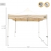 Gazebo Aktive Hopfällbar Justerbar höjd Stål Polyester 420D Oxford Kräm 300 x 320 x 300 cm