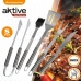 Utensílios para churrasco Aktive Silicone Aço inoxidável 12 Unidades 7,5 x 35 x 1,9 cm (5 Peças)