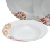 Evőeszközök Burgundi Mustár Porcelán 1 cm 37 x 23 x 30 cm 18 Darabok