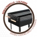 Kullgrilling med Hjul Aktive Emaljert metall 100,5 x 88,5 x 40 cm Svart