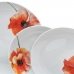 Assietes 18 Pièces Porcelaine 1 cm Coquelicot