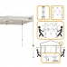 Gazebo Aktive Pieghevole Altezza regolabile Acciaio Poliestere 420D Oxford Bianco 300 x 320 x 300 cm