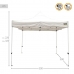 Cenador Aktive Plegable Altura ajustable Acero Poliéster 420D Oxford Blanco 300 x 320 x 300 cm