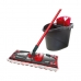 Mopa Fregona con Cubo de Doble Acción Vileda Ultramax Mop Set Negro Rojo Microfibras