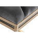 Kruk DKD Home Decor   Gouden Donker grijs Polyester Metaal 100 x 40 x 50 cm