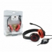 Hoofdtelefoon met microfoon Conceptronic CCHATSTARU2R Rood