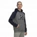 Herren Sweater mit Kapuze Adidas Game and Go Camo Grau