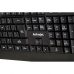 Klávesnica Activejet K-3255 Čierna Monochromatická QWERTY