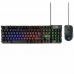 Teclado e Rato Ewent PL3201 Preto Multicolor Qwerty espanhol