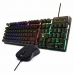 Teclado e Rato Ewent PL3201 Preto Multicolor Qwerty espanhol