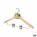 Set of Clothes Hangers Confortime Brown Clamps Wood 2 Pieces (24 Units)