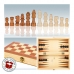 Tabuleiro de Xadrez e Damas Colorbaby Backgammon Madeira (6 Unidades)