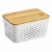 Universali dėžė Confortime Balta Ruda Bambukas Plastmasinis 26,2 x 17,5 x 12,5 cm (8 vnt.)