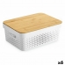 Multi-functionele Kist Confortime Wit Bruin Bamboe Plastic 36 x 26,5 x 13,5 cm (6 Stuks)