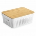 Multi-functionele Kist Confortime Wit Bruin Bamboe Plastic 36 x 26,5 x 13,5 cm (6 Stuks)