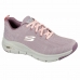 Sportsjoggesko for kvinner Skechers Arch Fit Comfy Wave Lyse Rosa