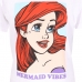 Krekls ar Īsām Piedurknēm The Little Mermaid Mermaid Vibes Balts Unisekss