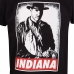 Camisola de Manga Curta Indiana Jones Indy Preto Unissexo