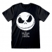 Kortærmet T-shirt The Nightmare Before Christmas Jack Face Sort Unisex