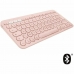 Teclado Logitech K380 Francês Cor de Rosa AZERTY