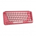 Tastatur Logitech POP Fransk Flerfarget Rosa AZERTY AZERTY