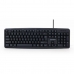 Teclado GEMBIRD KB-U-103-RU Preto Monocromática Inglês Russo QWERTY