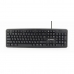 Teclado GEMBIRD KB-U-103-RU Preto Monocromática Inglês Russo QWERTY