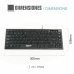 Billentyűzet iggual Teclado USB compacto TKL Slim TKL-USB negro Fekete