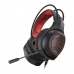 Auricolari con Microfono Gaming KSIX Drakkar USB LED Nero Rosso