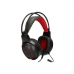 Gaming Headset met Microfoon KSIX Drakkar USB LED Zwart Rood