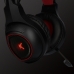 Gaming Headset met Microfoon KSIX Drakkar USB LED Zwart Rood