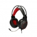 Gaming headset med mikrofon KSIX Drakkar USB LED Sort Rød