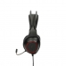 Gaming headset med mikrofon KSIX Drakkar USB LED Sort Rød