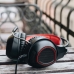 Gaming Headset met Microfoon KSIX Drakkar USB LED Zwart Rood