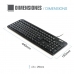 Tastatur iggual CK-BASIC-120T QWERTY USB Sort Spansk Abe (1 Dele)