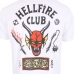 Tričko s krátkým rukávem Stranger Things Helfire Club Bílý Unisex