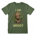 T-Shirt met Korte Mouwen Marvel Badge Groen Uniseks